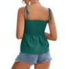 image:imageLYANER Womens Tie Shoulder Cute Cami BlouseDeep Green