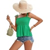 image:imageLYANER Womens Tie Shoulder Cute Cami BlouseGrass Green