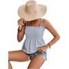 image:imageLYANER Womens Tie Shoulder Cute Cami BlouseLight Blue