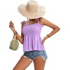 image:imageLYANER Womens Tie Shoulder Cute Cami BlouseLight Purple