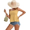 image:imageLYANER Womens Tie Shoulder Cute Cami BlouseLight Yellow