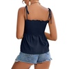 image:imageLYANER Womens Tie Shoulder Cute Cami BlouseNavy Blue