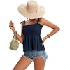 image:imageLYANER Womens Tie Shoulder Cute Cami BlouseNavy Blue
