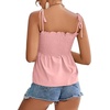 image:imageLYANER Womens Tie Shoulder Cute Cami BlousePink