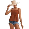 image:imageLYANER Womens Tie Shoulder Cute Cami BlousePure Caramel