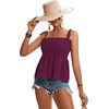 image:imageLYANER Womens Tie Shoulder Cute Cami BlousePure Purple