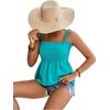 image:imageLYANER Womens Tie Shoulder Cute Cami BlouseWood Green