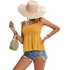 image:imageLYANER Womens Tie Shoulder Cute Cami BlouseYellow