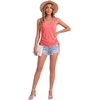 image:imageLYANER Womens V Neck Sleeveless Side Ruched Drawstring Tie Dressy Casual Tank Top ShirtsPink