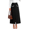 image:imageLYANER Womens Color Block Slit Work Office SkirtBlack