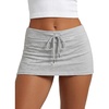 image:imageLYANER Womens Drawstring Tie Y2k Mini SkirtLight Gray