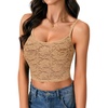 image:imageLYANER Womens Floral Lace See Through Sexy CamiDeep Apricot