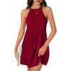 image:imageLYANER Womens Halter Neck Mini DressWine Red