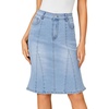 image:imageLYANER Womens High Waisted Denim SkirtLight Blue