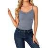 image:imageLYANER Womens Lace Trim V Neck Y2k Cami TopDusty Blue