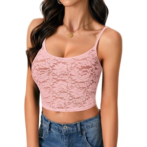 image:imageLYANER Womens Floral Lace See Through Sexy CamiLight Pink