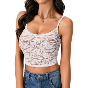 image:imageLYANER Womens Floral Lace See Through Sexy CamiWhite