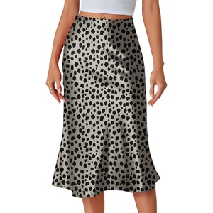 image:imageLYANER Womens Satin Silky Midi SkirtGray