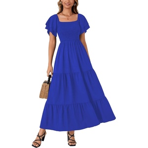 image:imageLYANER Womens Square Neck Midi DressRoyal Blue