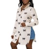 image:imageLYANER Womens Collar Neck Sexy BlouseBow Khaki