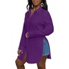 image:imageLYANER Womens Collar Neck Sexy BlouseDark Purple