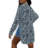 image:imageLYANER Womens Collar Neck Sexy BlouseLeopard Blue