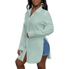 image:imageLYANER Womens Collar Neck Sexy BlouseLight Bean Green