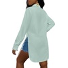 image:imageLYANER Womens Collar Neck Sexy BlouseLight Bean Green