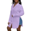 image:imageLYANER Womens Collar Neck Sexy BlouseLight Purple