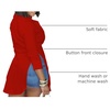 image:imageLYANER Womens Collar Neck Sexy BlouseRed