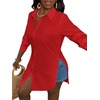 image:imageLYANER Womens Collar Neck Sexy BlouseRed