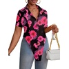 image:imageLYANER Womens Collar V Neck Y2k TopsBlack With Rose Red