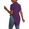 image:imageLYANER Womens Collar V Neck Y2k TopsDark Purple