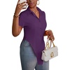 image:imageLYANER Womens Collar V Neck Y2k TopsDark Purple
