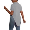 image:imageLYANER Womens Collar V Neck Y2k TopsGray