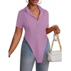 image:imageLYANER Womens Collar V Neck Y2k TopsLight Purple