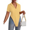 image:imageLYANER Womens Collar V Neck Y2k TopsLight Yellow