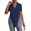 image:imageLYANER Womens Collar V Neck Y2k TopsNavy