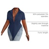 image:imageLYANER Womens Collar V Neck Y2k TopsNavy