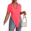 image:imageLYANER Womens Collar V Neck Y2k TopsNeon Pink