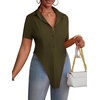 image:imageLYANER Womens Collar V Neck Y2k TopsOlive Green
