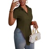 image:imageLYANER Womens Collar V Neck Y2k TopsOlive Green