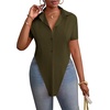 image:imageLYANER Womens Collar V Neck Y2k TopsOlive Green