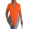 image:imageLYANER Womens Collar V Neck Y2k TopsOrange