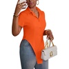 image:imageLYANER Womens Collar V Neck Y2k TopsOrange
