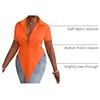 image:imageLYANER Womens Collar V Neck Y2k TopsOrange