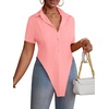 image:imageLYANER Womens Collar V Neck Y2k TopsPink01
