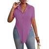 image:imageLYANER Womens Collar V Neck Y2k TopsPurple
