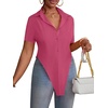 image:imageLYANER Womens Collar V Neck Y2k TopsRose Red