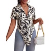 image:imageLYANER Womens Collar V Neck Y2k TopsRose White